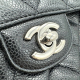 シャネル CHANEL マトラッセ25 チェーンショルダーバッグ A01112 ブラック シルバー金具 キャビアスキン レディース ショルダーバッグ