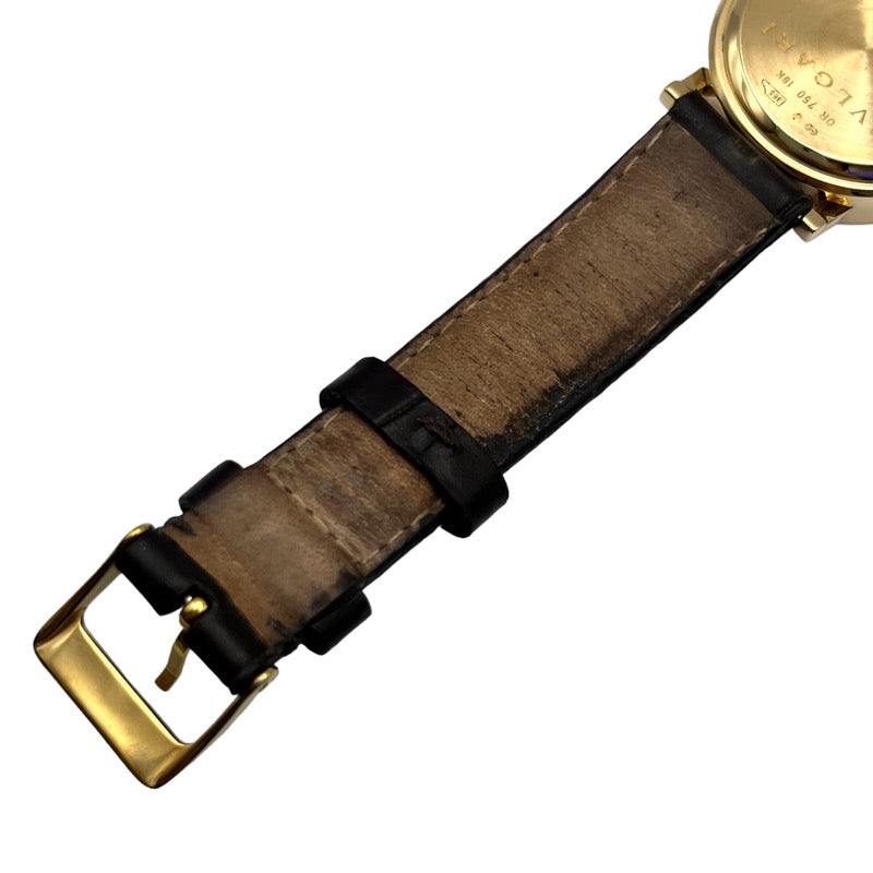 ブルガリ BVLGARI ブルガリ ブルガリ GMT BB33GLGMT ブラック ゴールド ブラウン K18YG/革 自動巻き ユニセックス 腕時計