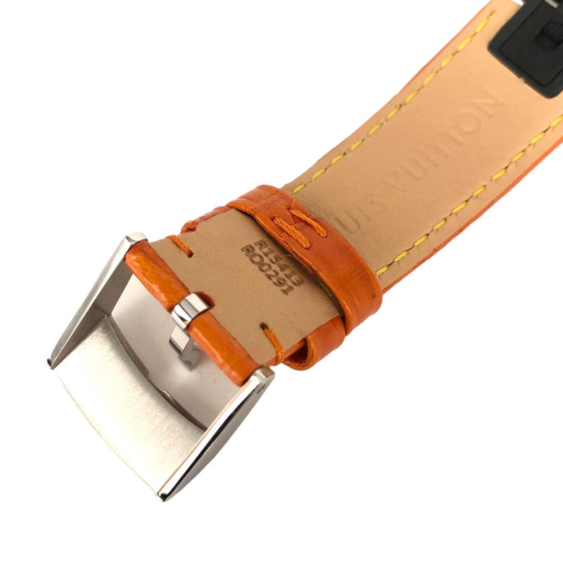ルイ・ヴィトン LOUIS VUITTON タンブール ムーンディヴァインMM ホワイトシェル QA019Z ホワイトシェル SS/革ベルト クオーツ レディース 腕時計