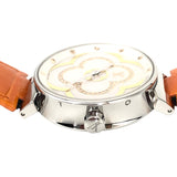 ルイ・ヴィトン LOUIS VUITTON タンブール ムーンディヴァインMM ホワイトシェル QA019Z ホワイトシェル SS/革ベルト クオーツ レディース 腕時計