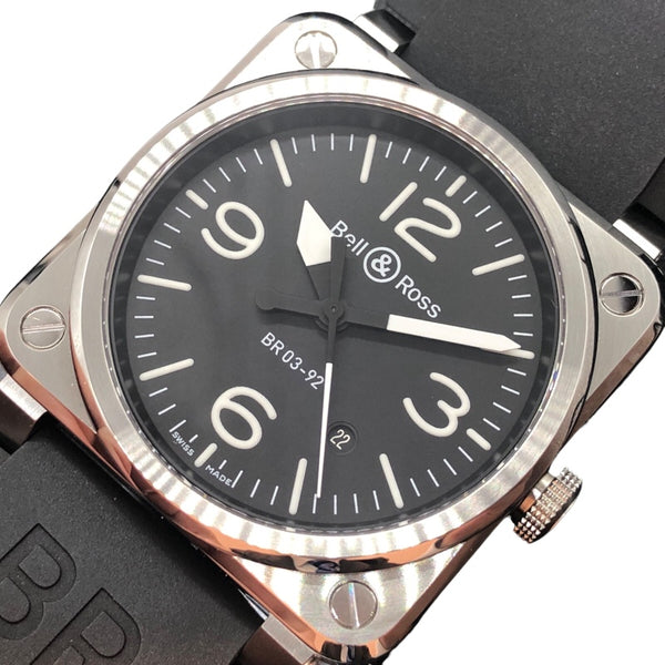 ベル＆ロス Bell & Ross BR03 ブラックスティール BR03-92-BLC-ST 黒文字盤 ステンレス メンズ 腕時計