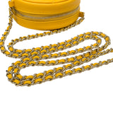 シャネル CHANEL マトラッセ ラウンド チェーンショルダーバッグ AP0245 28番台 イエロー ゴールド金具 キャビアスキン レディース ショルダーバッグ
