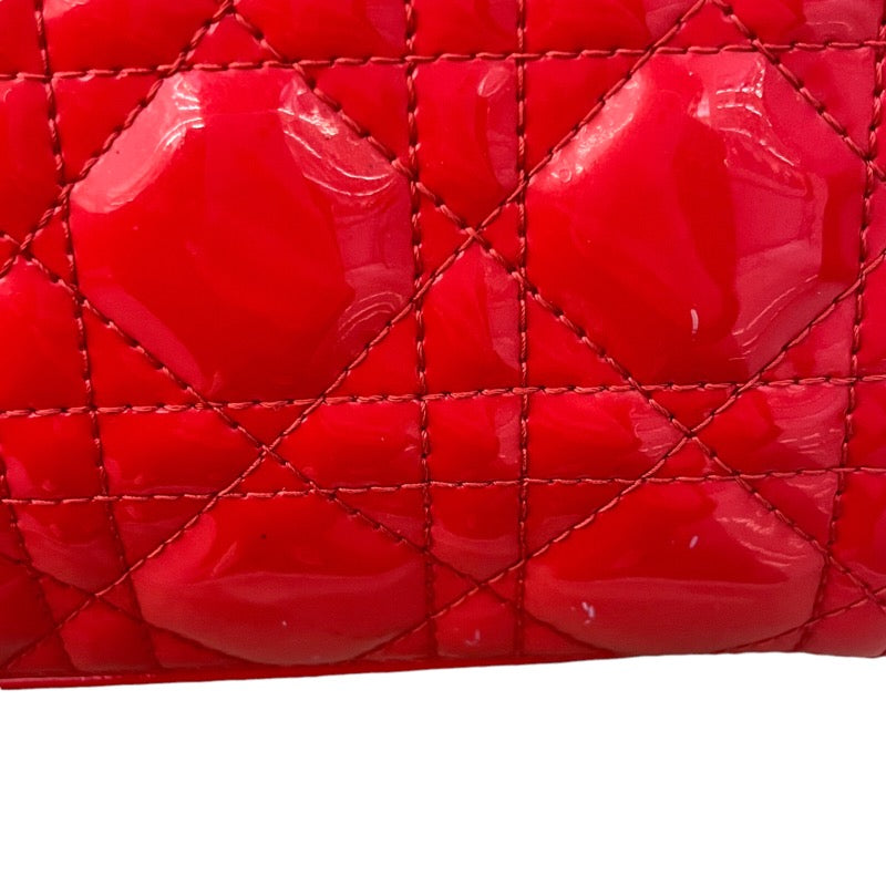 クリスチャン・ディオール Christian Dior レディディオールミディアム エナメル レディース ハンドバッグ
