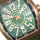 フランク・ミュラー FRANCK MULLER ヴァンガード V45 SC DT CIR グリーン 牛革 ブロンズ メンズ 腕時計