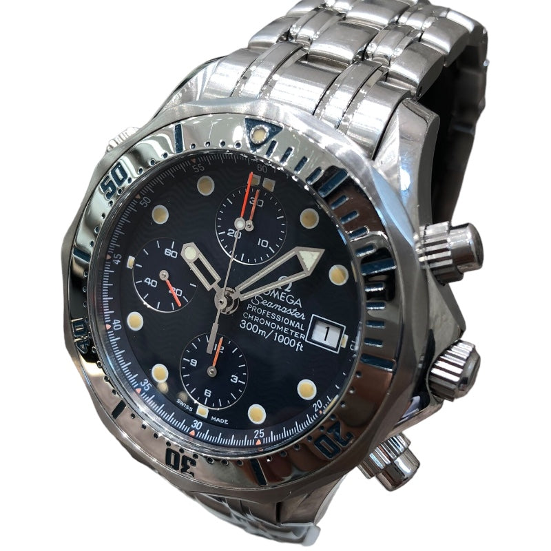 オメガ OMEGA シーマスタープロフェッショナル300クロノグラフ 2598.80 ブルー SS メンズ 腕時計