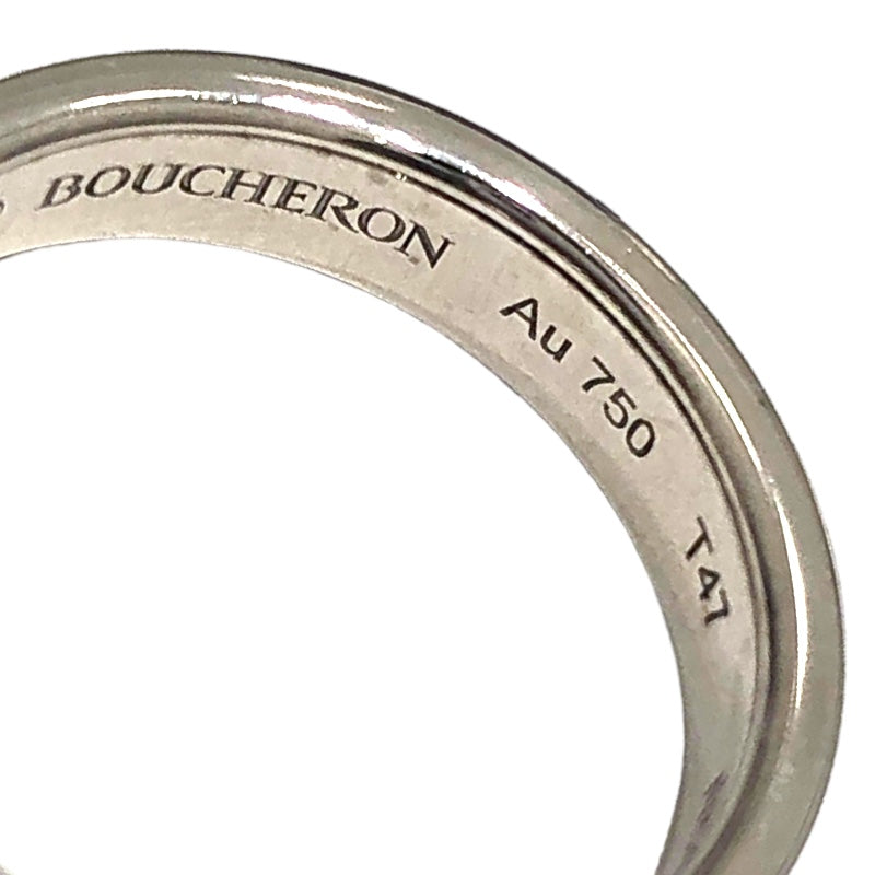 ブシュロン BOUCHERON キャトル　ダイヤ/ブラックコーティング　リング　ハーフ K18ホワイトゴールド ブラックPVD ジュエリー