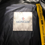 モンクレール MONCLER OLIVINEレザーフリルダウンジャケット サイズ0 S 46303  ナイロン100％　ダウン90％　フェザー10％ ダウンジャケット レディース