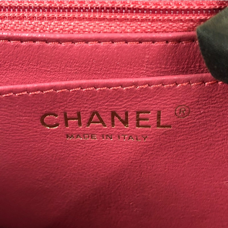 シャネル CHANEL ミニマトラッセ20 シェブロン A69900 24番台 ピンク ゴールド金具 ラムスキン レディース ショルダーバッグ