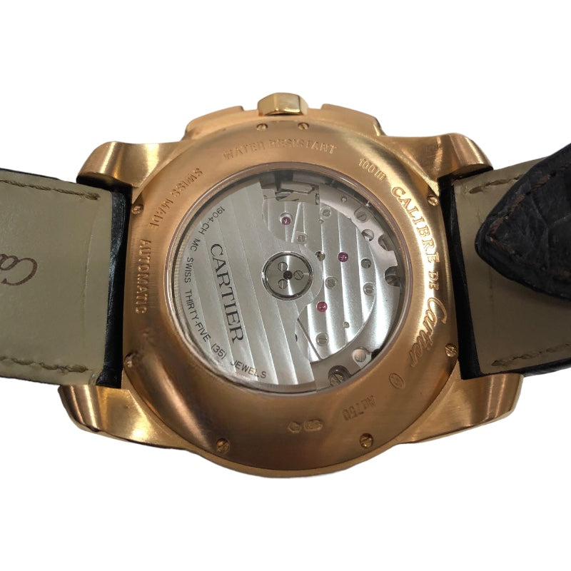 カルティエ Cartier カリブルドゥカルティエ クロノグラフ W71 00044 K14ピンクゴールド メンズ 腕時計