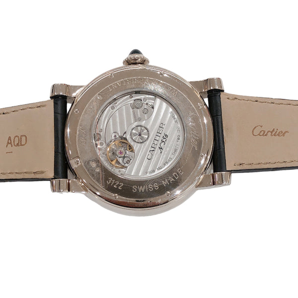 カルティエ Cartier ロトンド ドゥ カルティエ アニュアルカレンダー W15800002 シルバー K18WG/純正バックル 手巻き メンズ 腕時計