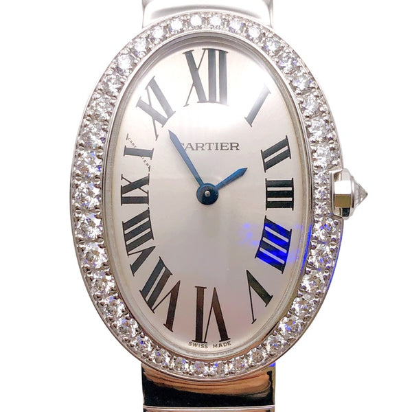 カルティエ Cartier ベニュワールSM WE520006 K18ホワイトゴールド レディース 腕時計