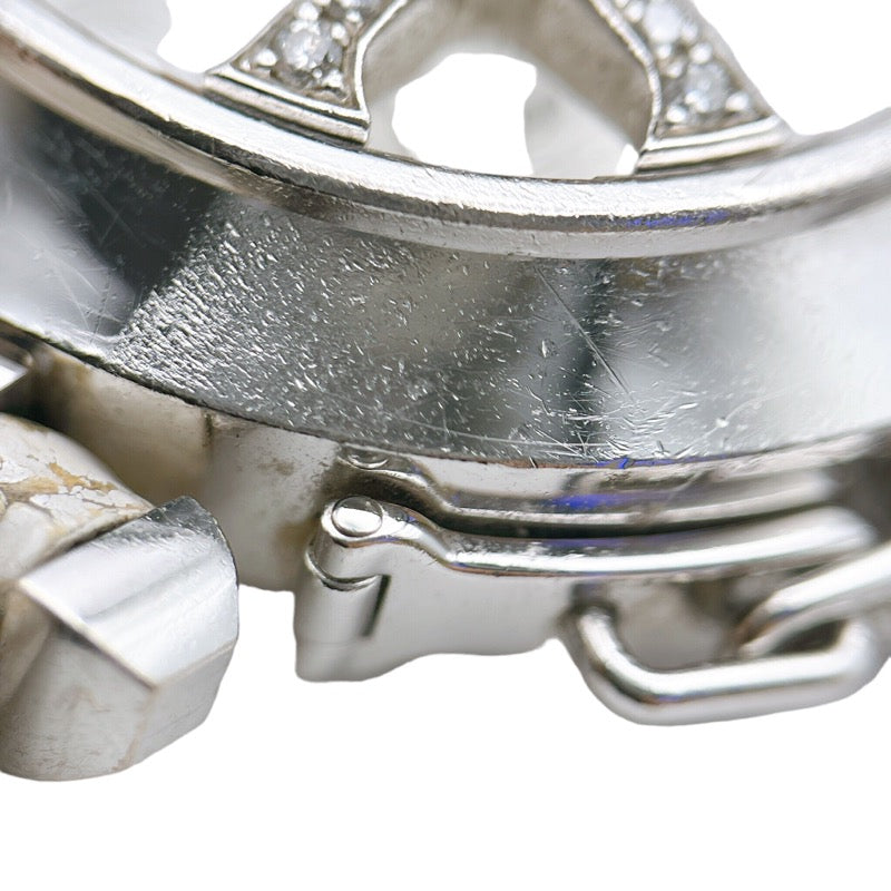 カルティエ Cartier パシャ32 グリッドダイヤ WJ101456 ホワイト  K18WG/レザーストラップ 自動巻き レディース 腕時計