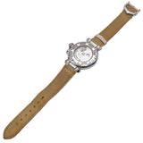 カルティエ Cartier パシャ32 グリッドダイヤ WJ101456 ホワイト  K18WG/レザーストラップ 自動巻き レディース 腕時計