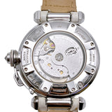 カルティエ Cartier パシャ32 グリッドダイヤ WJ101456 ホワイト  K18WG/レザーストラップ 自動巻き レディース 腕時計