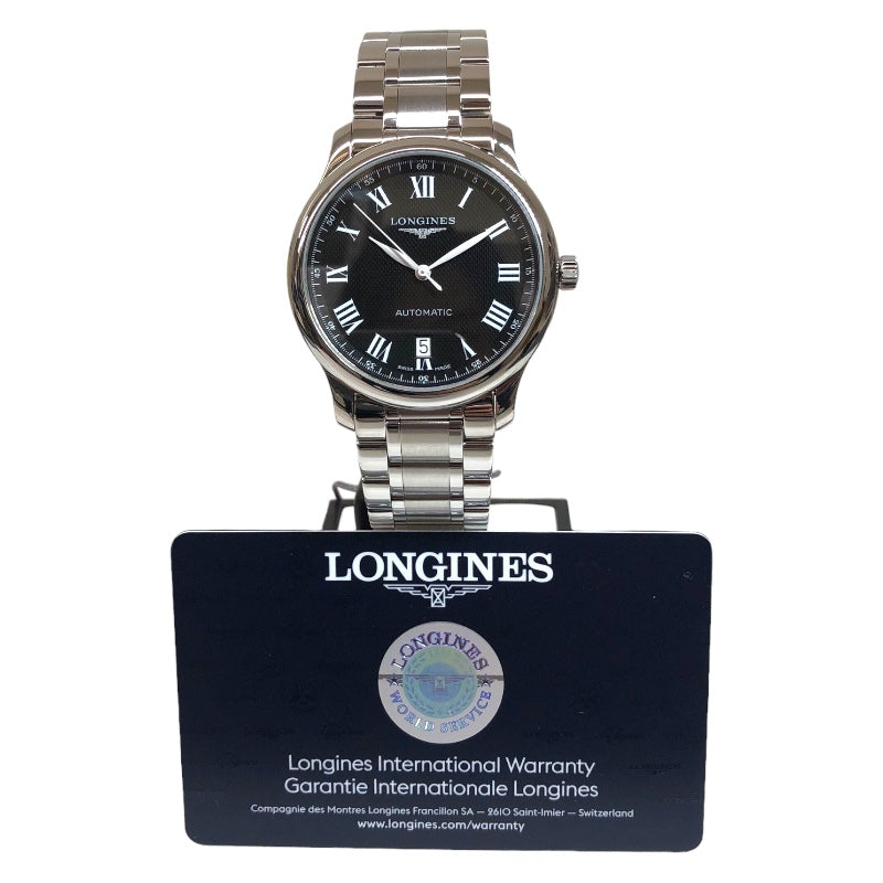 ロンジン LONGINES マスターコレクション L2.628.4.51.6 黒文字案 ステンレススチール ステンレス 自動巻き メンズ 腕時計