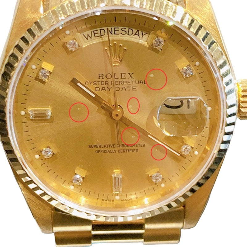 ロレックス ROLEX デイデイト 18038A ゴールド K18YG 自動巻き メンズ 腕時計