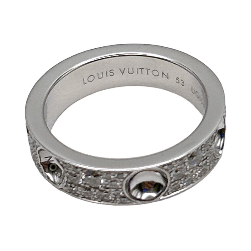 ルイ・ヴィトン LOUIS VUITTON プテットバーグ アンプラント パヴェダイヤリング Q9A01　#53 750WG、ダイヤモンド ジュエリー