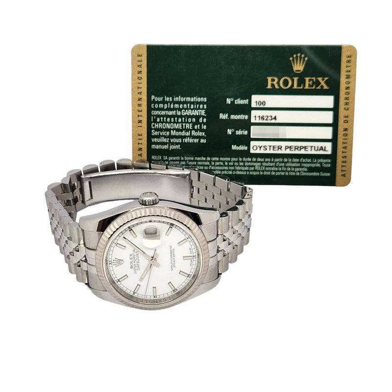 ロレックス ROLEX デイトジャスト36 M番 116234 ホワイト K18WG/SS 自動巻き メンズ 腕時計 | 中古ブランドリユースショップ  OKURA(おお蔵)