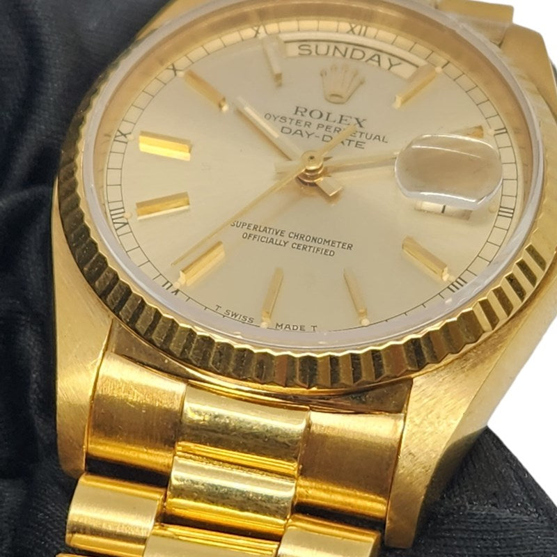 ロレックス ROLEX デイデイト （63番台） 18038 シャンパンゴールド K18YG 自動巻き メンズ 腕時計