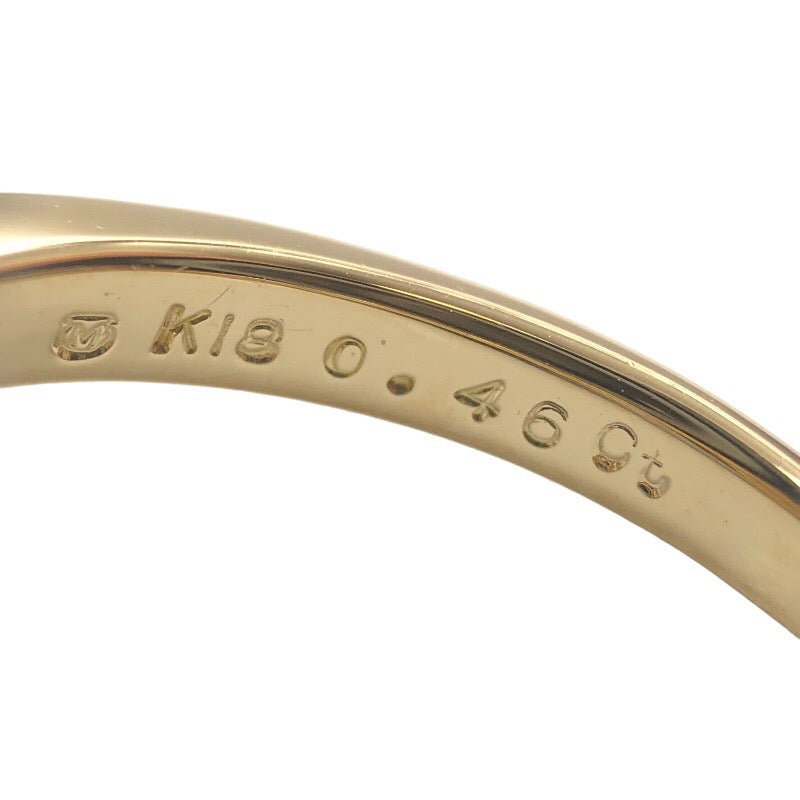 ミキモト MIKIMOTO K18 フラワーモチーフ ダイヤリング #8 K18ゴールド ジュエリー