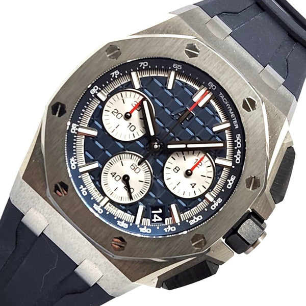 オーデマ・ピゲ AUDEMARS PIGUET ロイヤルオーク オフショア クロノグラフ 26420TI.OO.A027CA.01 ブルー チタン 自動巻き メンズ 腕時計