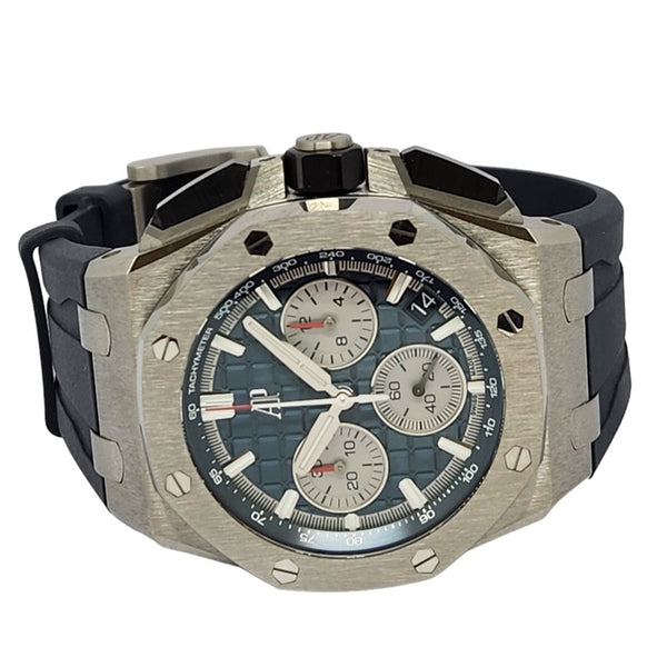 オーデマ・ピゲ AUDEMARS PIGUET ロイヤルオーク オフショア クロノグラフ 26420TI.OO.A027CA.01 ブルー チタン 自動巻き メンズ 腕時計