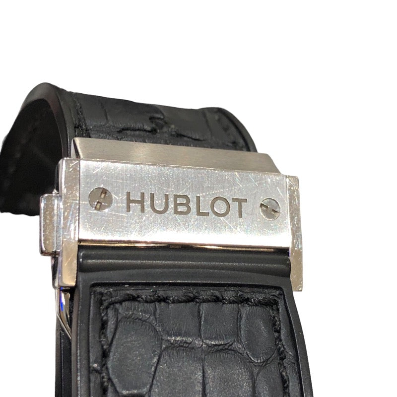 ウブロ HUBLOT ビッグバン　アエロバン　スチール　ダイヤモンド 311.SX.1170.GR.1104 ブラック ステンレススチール 自動巻き メンズ 腕時計