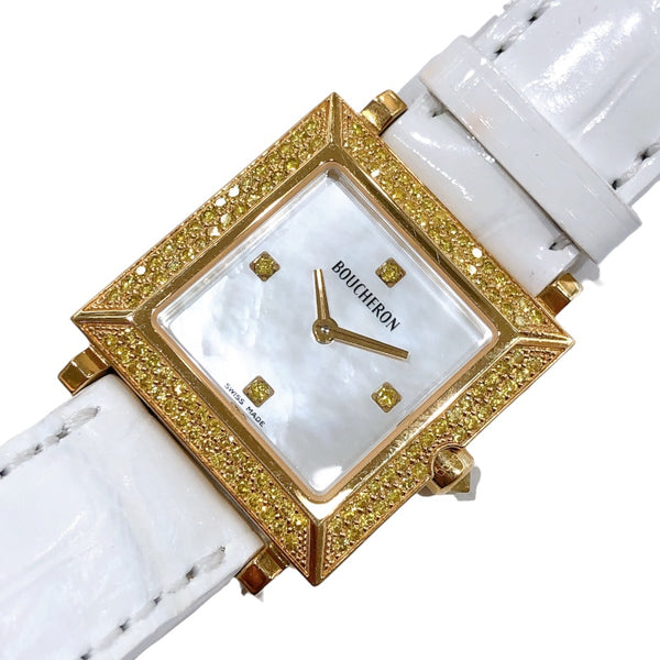 ブシュロン BOUCHERON ディアマン K18YG/レザー クオーツ レディース 腕時計 | 中古ブランドリユースショップ OKURA(おお蔵)