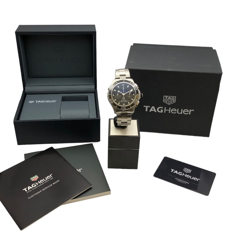 タグ・ホイヤー TAG HEUER アクアレーサー 500 カウントダウン クロノグラフ CAK211A.BA0833 ブラック SS メンズ 腕時計