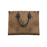 ルイ・ヴィトン LOUIS VUITTON オンザゴーMM M45321 ブラウン　ゴールド金具 モノグラム・ジャイアント ユニセックス ハンドバッグ