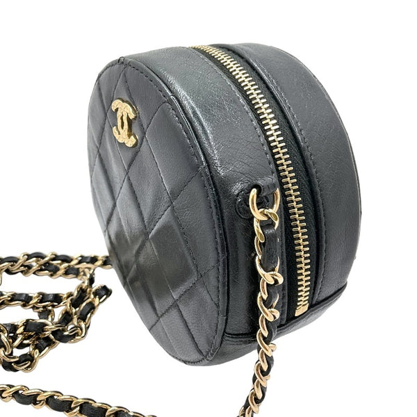 シャネル CHANEL マトラッセラウンドチェーンショルダー AP0245 ブラック/SV金具 レザー レディース ショルダーバッグ