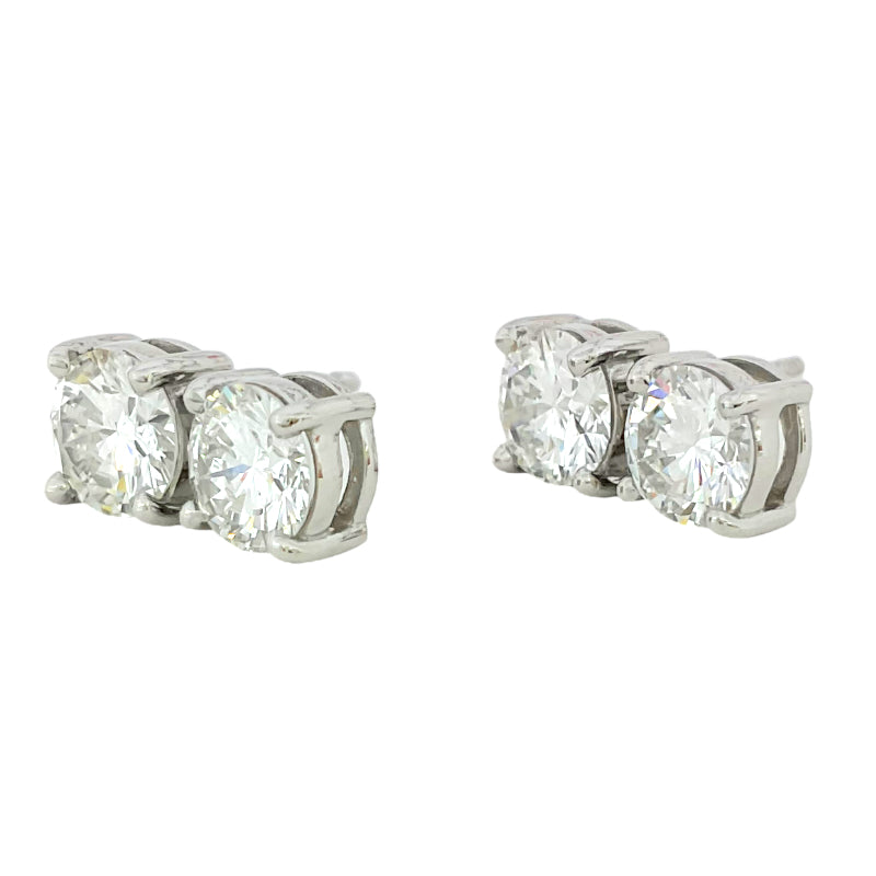 【未使用品】Pt900 ダイヤモンド 3石 ピアス ダイヤモンド ピアス Pt900 ダイヤモンド ジュエリー | 中古ブランド