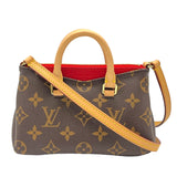 ルイ・ヴィトン LOUIS VUITTON ナノパラス M61254 ブラウン×スリーズ モノグラム・キャンバス レディース ショルダーバッグ