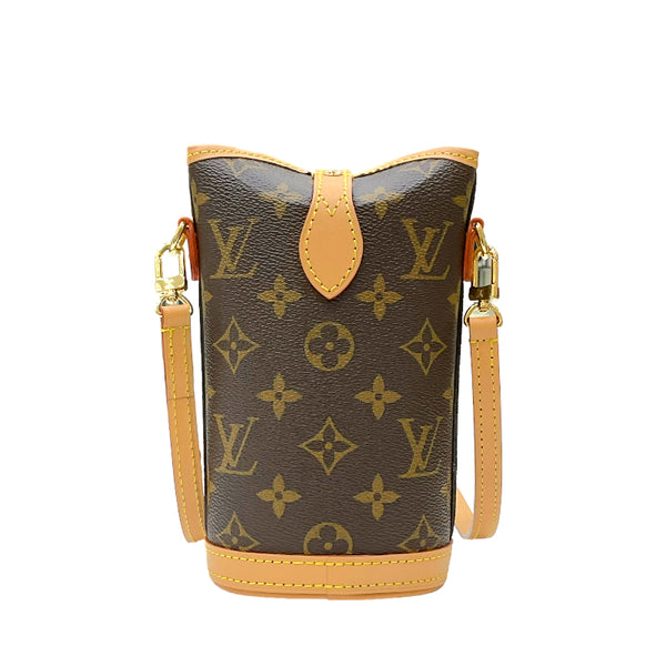 ルイ・ヴィトン LOUIS VUITTON フォールド・ミー ポーチ M80874 ブラウン モノグラム・キャンバス/レザー レディース ショルダーバッグ