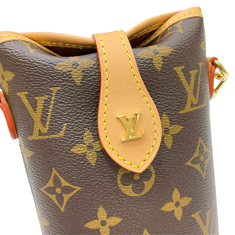 ルイ・ヴィトン LOUIS VUITTON フォールド・ミー ポーチ M80874 ブラウン モノグラム・キャンバス/レザー レディース ショルダーバッグ