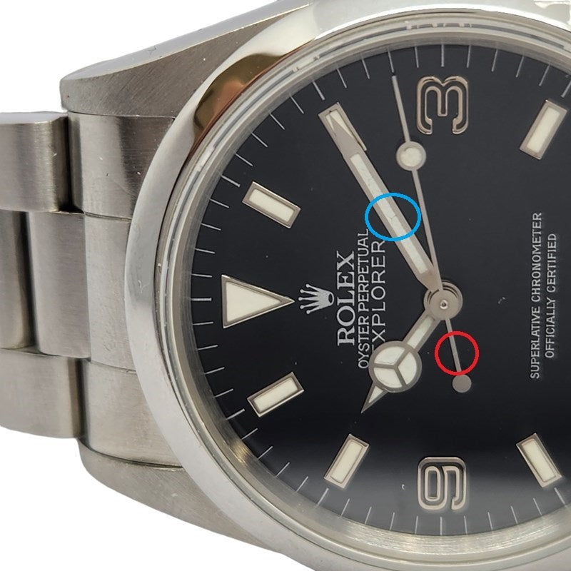 ロレックス ROLEX エクスプローラー1 ブラックアウト E番 14270 SS 自動巻き メンズ 腕時計