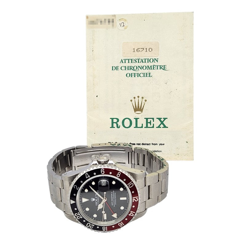 ロレックス ROLEX GMTマスター2 X番 16710 ブラック  SS 自動巻き メンズ 腕時計