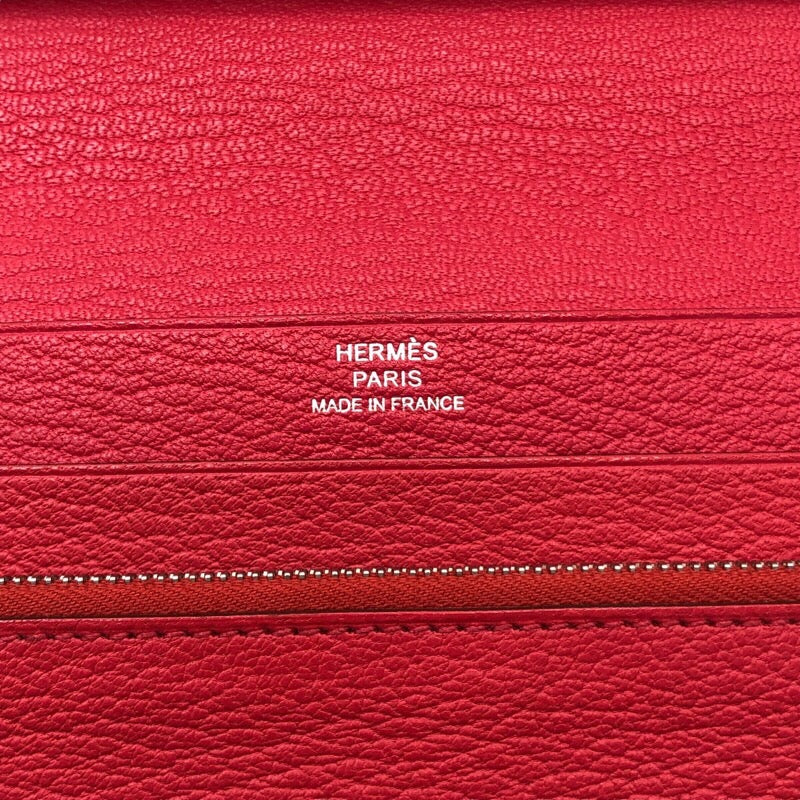 エルメス HERMES アザップコンバイン □R刻印 ブーゲンビリア シルバー金具 シェーブル レディース 二つ折り財布