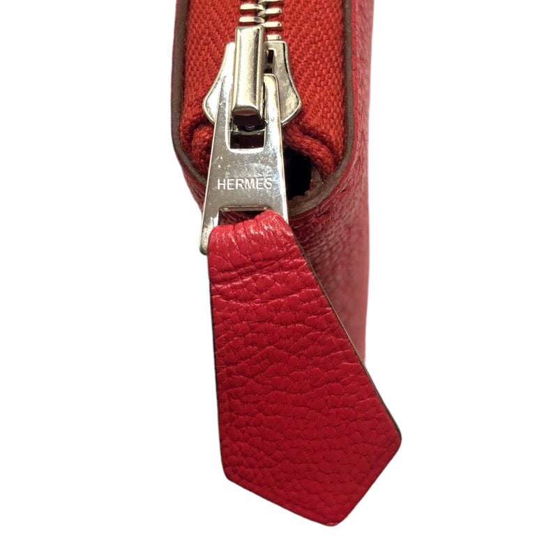 エルメス HERMES アザップコンバイン □R刻印 ブーゲンビリア シルバー金具 シェーブル レディース 二つ折り財布
