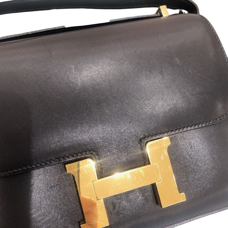 エルメス HERMES コンスタンス3 ミニ X刻 ブラック ゴールド金具 タデラクト レディース ショルダーバッグ