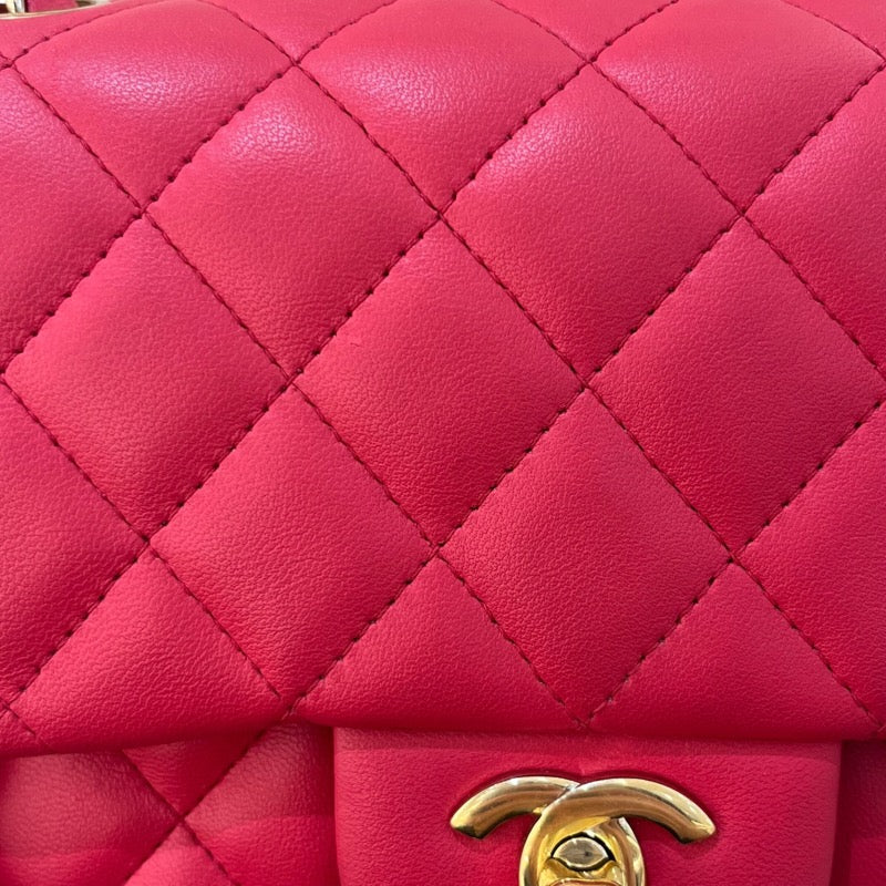 シャネル CHANEL ミニマトラッセ18 A35200 ピンク/ゴールド金具 ラムスキン レディース ショルダーバッグ