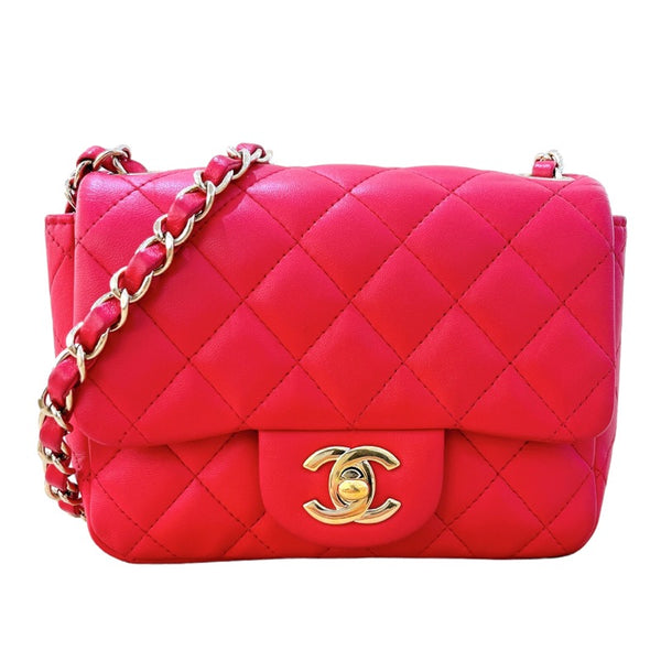 シャネル CHANEL ミニマトラッセ18 A35200 ピンク/ゴールド金具 ラムスキン レディース ショルダーバッグ