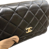 シャネル CHANEL パールチェーンウォレット AP1839 ブラック/ゴールド金具 ラムスキン レディース ウォレットチェーン