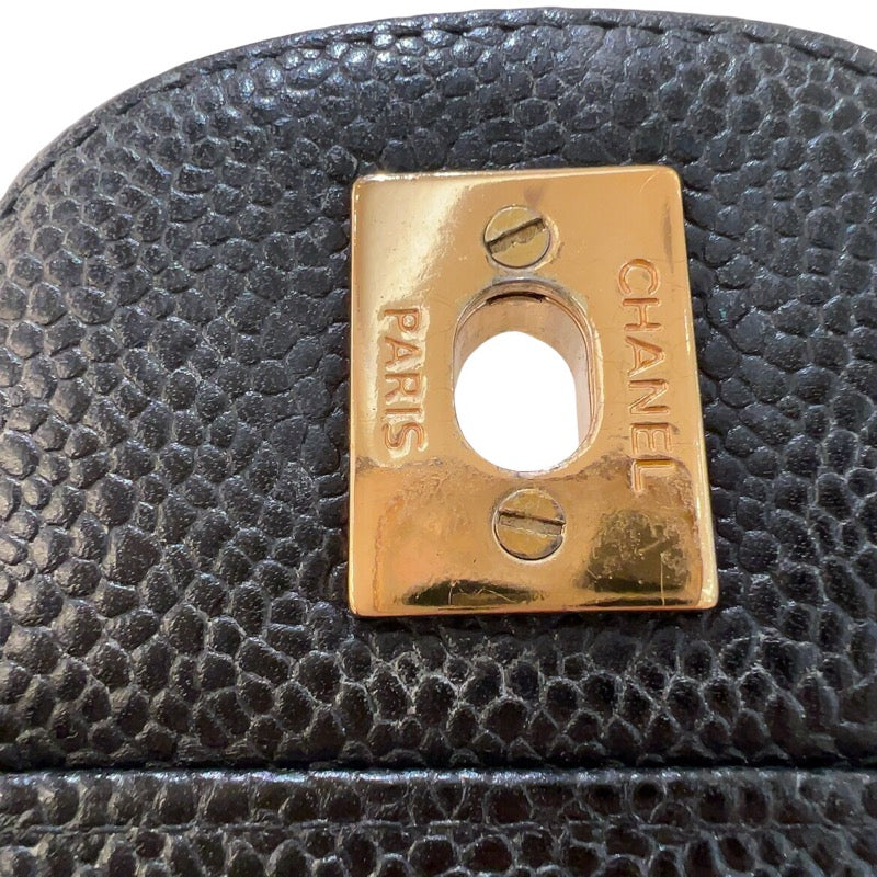 シャネル CHANEL デカマトラッセ30 A58600 ブラック/GD金具 マットキャビアスキン ショルダーバッグ