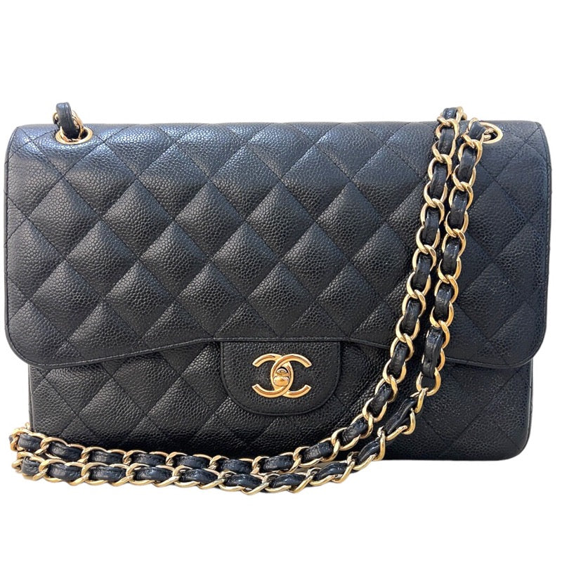 シャネル CHANEL デカマトラッセ30 A58600 ブラック/GD金具 マットキャビアスキン ショルダーバッグ