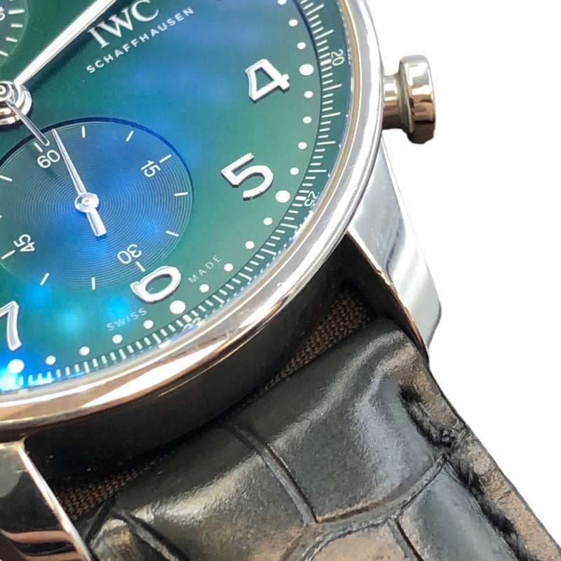 インターナショナルウォッチカンパニー IWC ポルトキギーゼ・クロノグラフ IW371615 SS/革 メンズ 腕時計