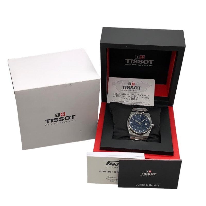 ティソ TISSOT PRX ピーアールエックス パワーマティック80 T137.407.11.041.00 ブルー SS メンズ 腕時計