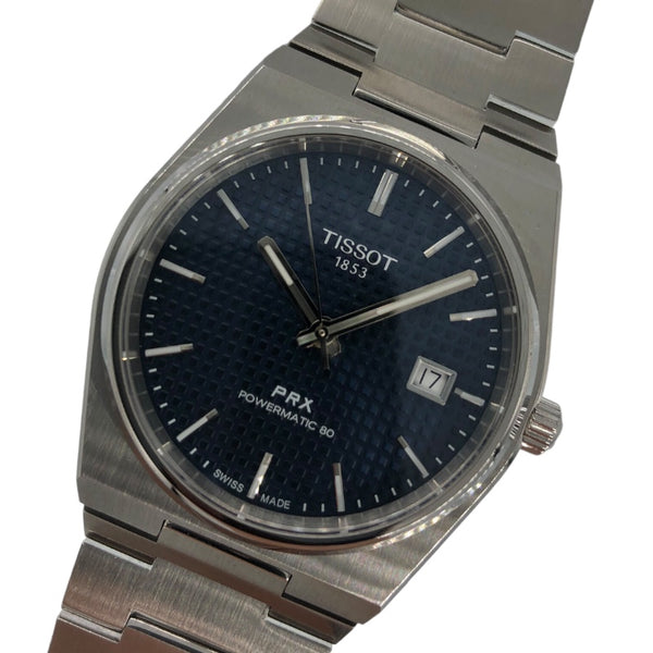 ティソ TISSOT PRX ピーアールエックス パワーマティック80 T137.407.11.041.00 ブルー SS メンズ 腕時計