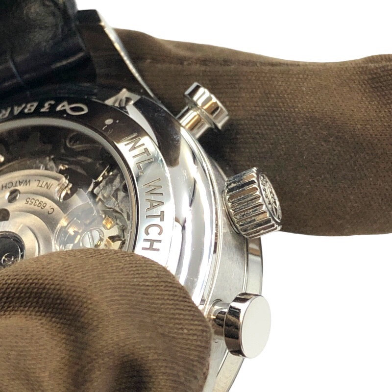 インターナショナルウォッチカンパニー IWC ポルトギーゼ クロノグラフ IW371605 シルバー ステンレススチール レザーベルト メンズ 腕時計