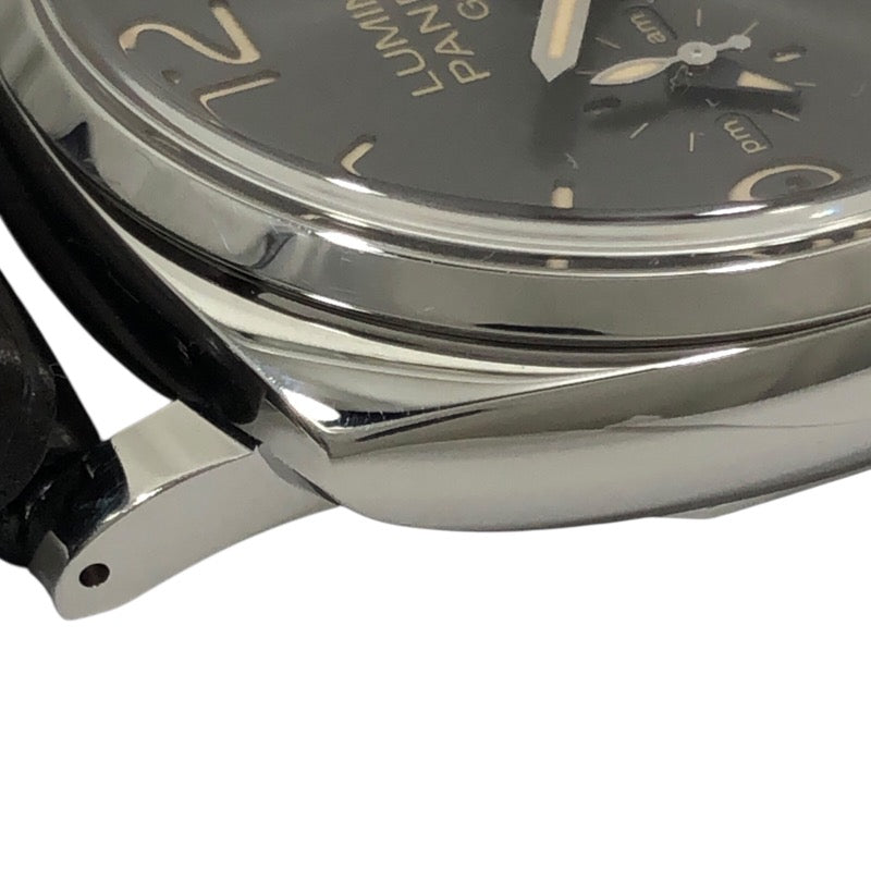 パネライ PANERAI ルミノール ドゥエ GMT パワーリザーブ PAM00944 グレー SS 自動巻き メンズ 腕時計
